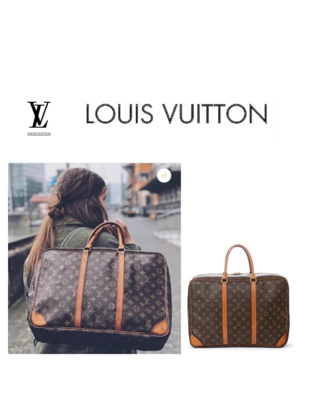 Louis Vuitton LV Monogram Sac 48 Earl Carry-on Travel Briefcase Suitcase w/COA